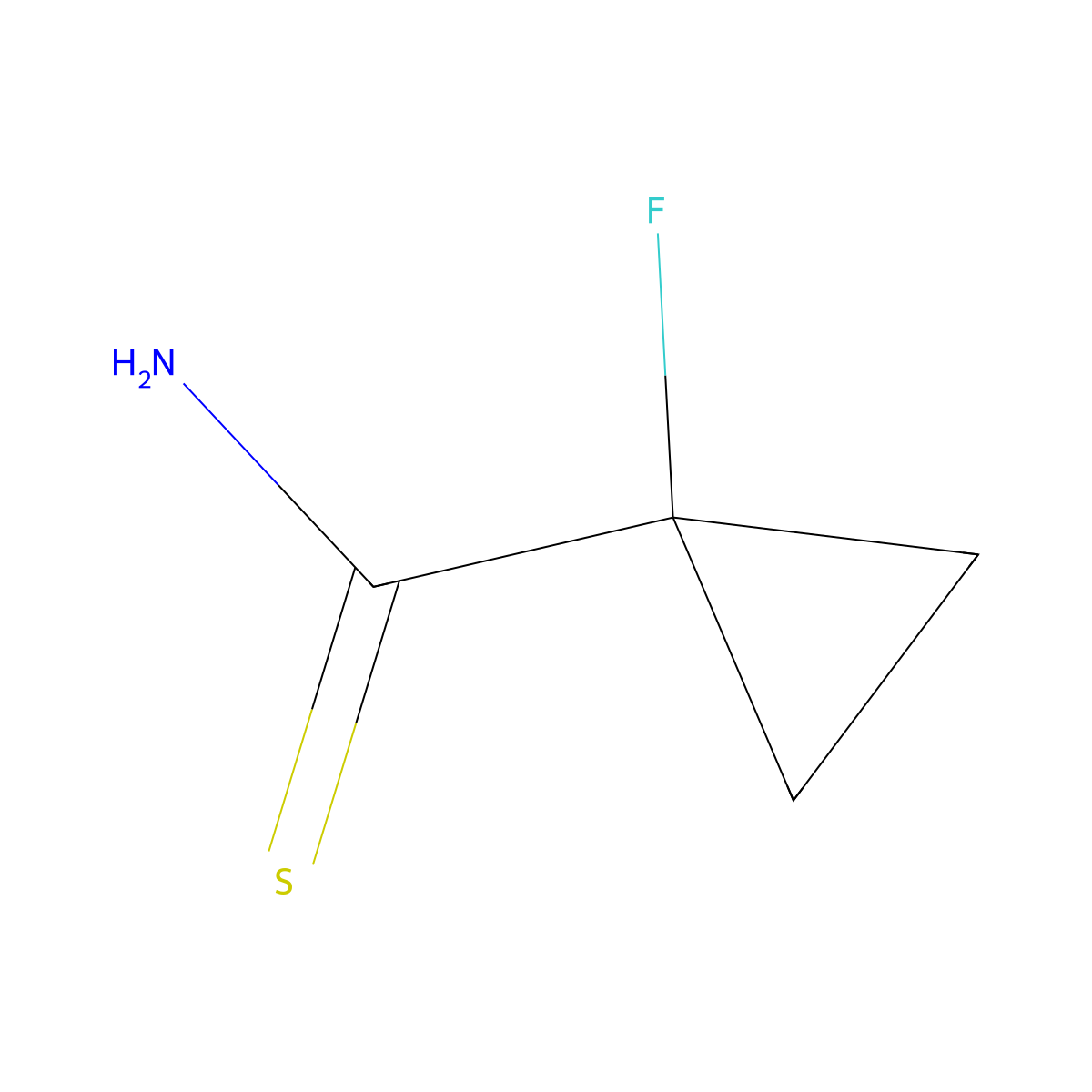 1-Fluorocyclopropane-1-carbothioamide molecular structure, CAS 2924155-76-8