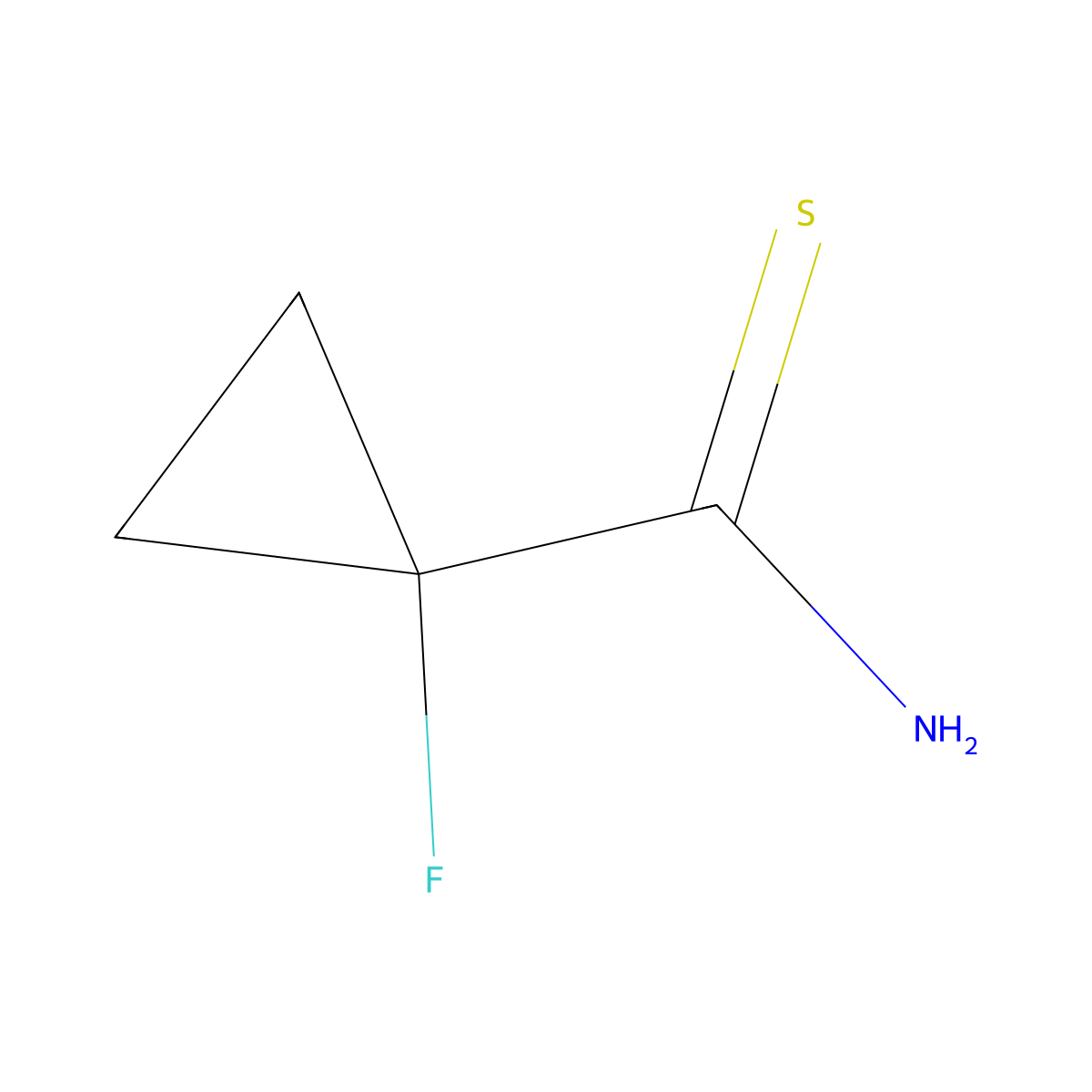 1-Fluorocyclopropane-1-carbothioamide molecular structure, CAS 2924155-76-8