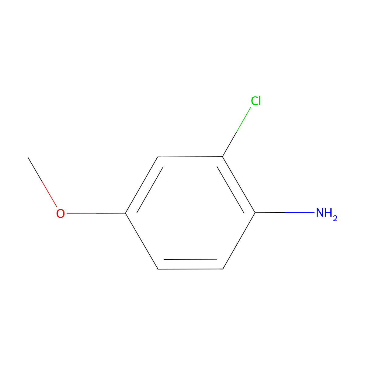 2-Chloro-4-methoxyaniline molecular structure, CAS 29242-84-0