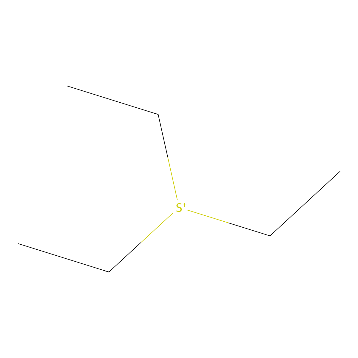 Triethylsulfonium molecular structure, CAS 29245-61-2