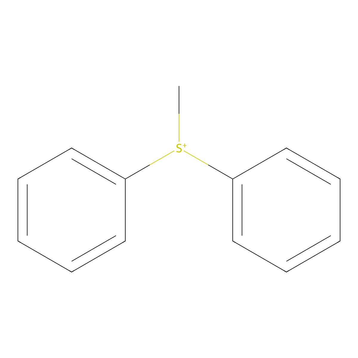Sulfonium, methyldiphenyl- molecular structure, CAS 29245-68-9