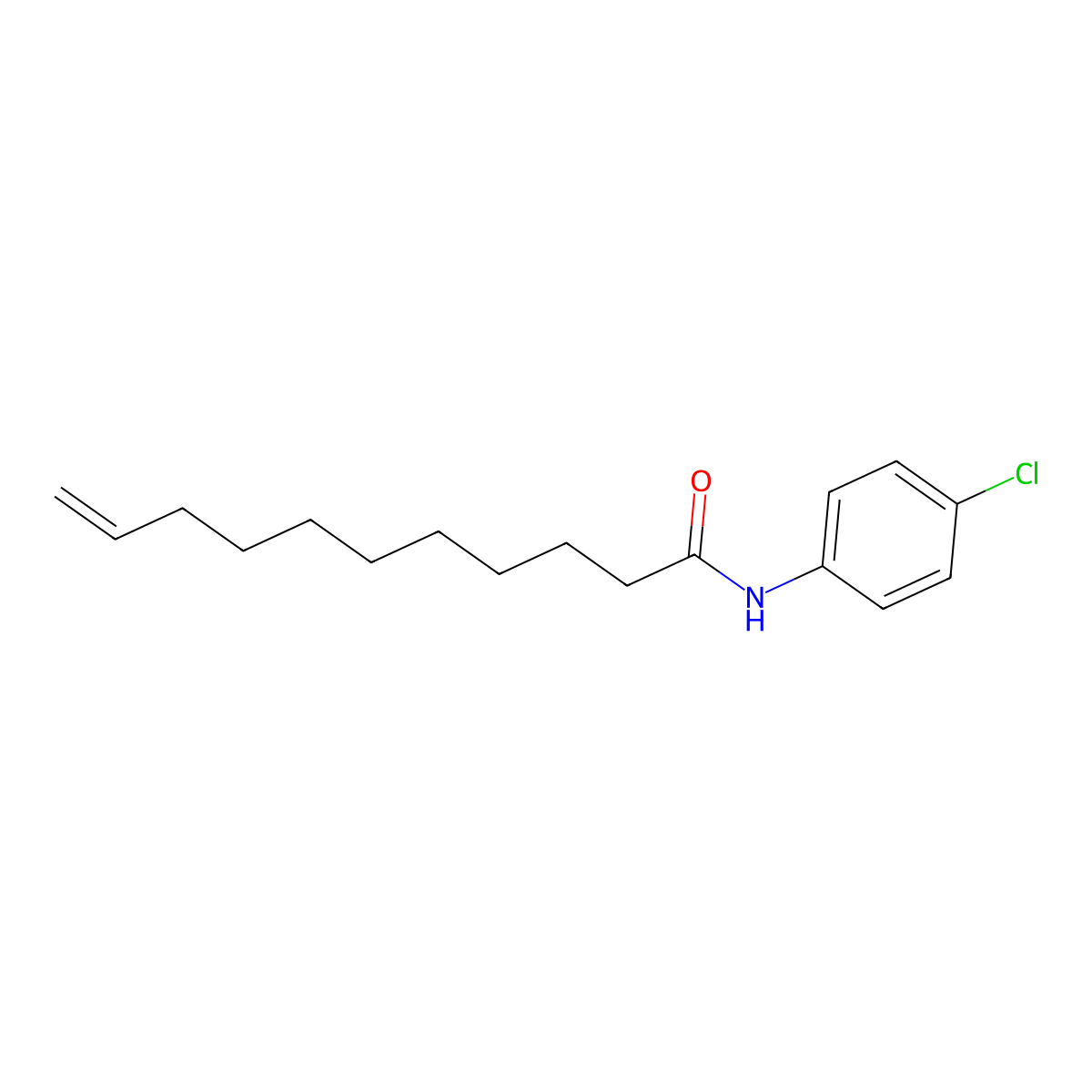 10-Undecenamide, N-(4-chlorophenyl)- molecular structure, CAS 29246-36-4
