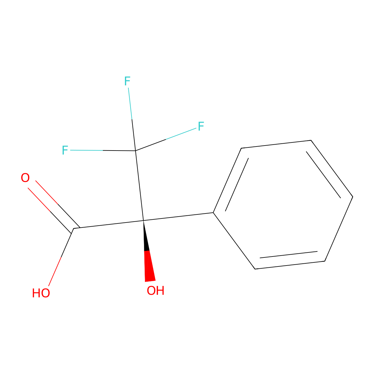 (S)-3,3,3-Trifluoro-2-hydroxy-2-phenylpropanoic acid molecular structure, CAS 29246-94-4