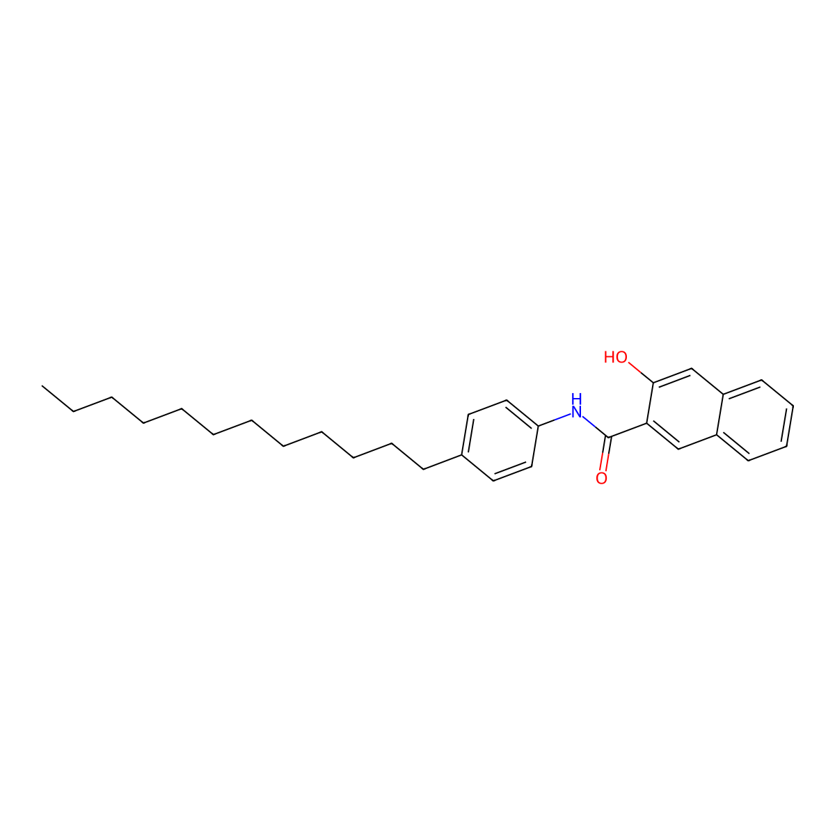 2-Naphthalenecarboxamide, N-(4-dodecylphenyl)-3-hydroxy- molecular structure, CAS 29246-97-7