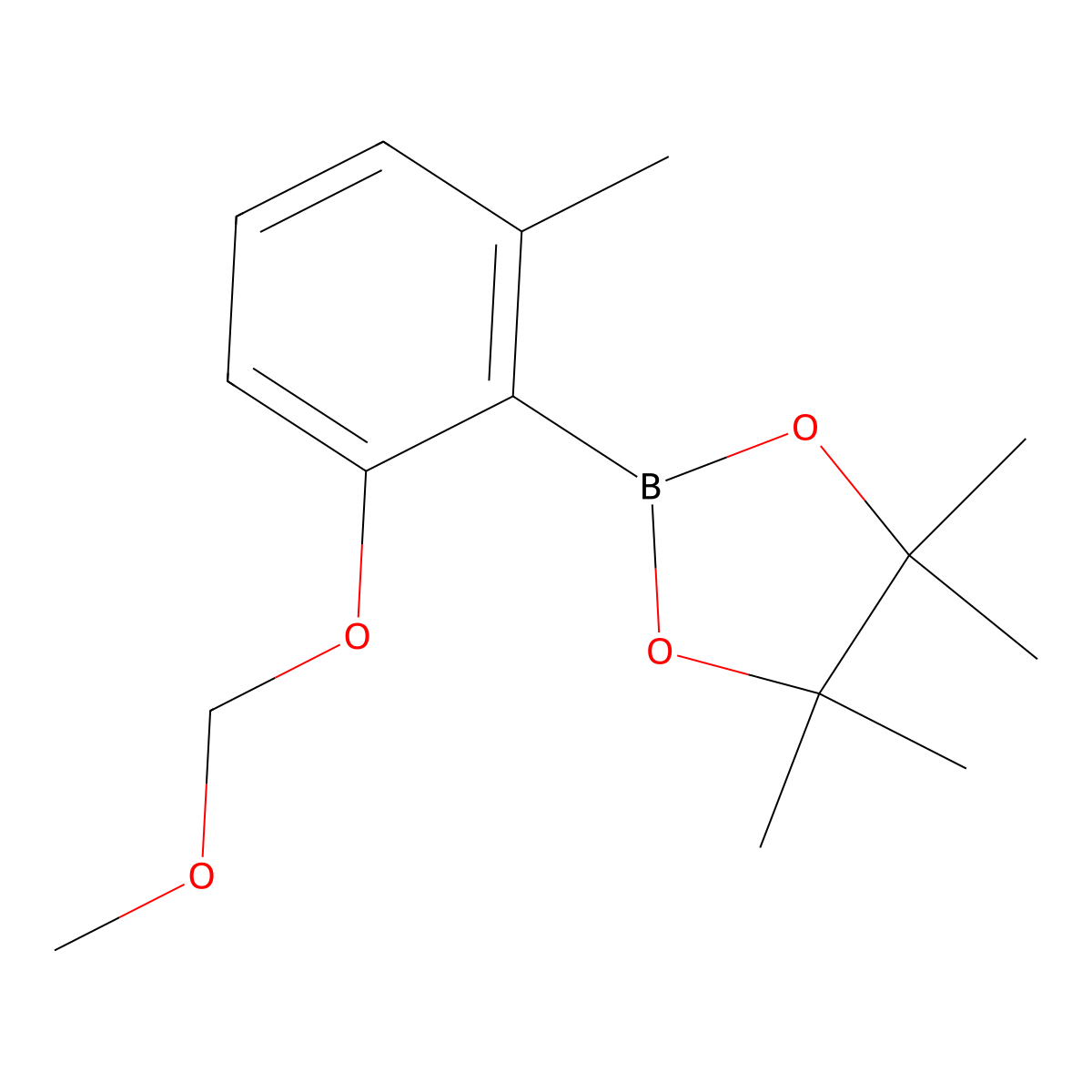 2-(2-(Methoxymethoxy)-6-methylphenyl)-4,4,5,5-tetramethyl-1,3,2-dioxaborolane molecular structure, CAS 2924718-37-4