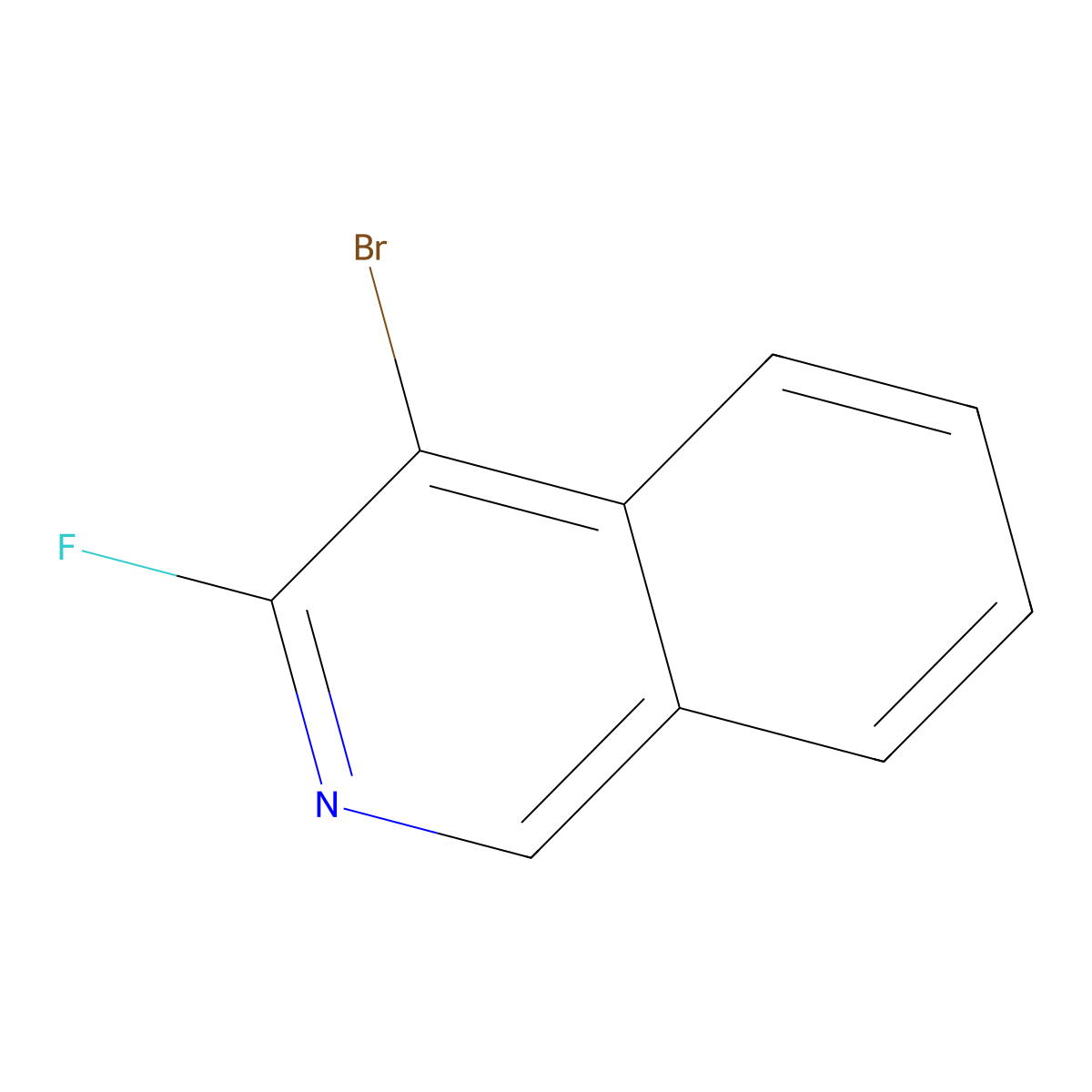 4-Bromo-3-fluoroisoquinoline molecular structure, CAS 2924811-16-3
