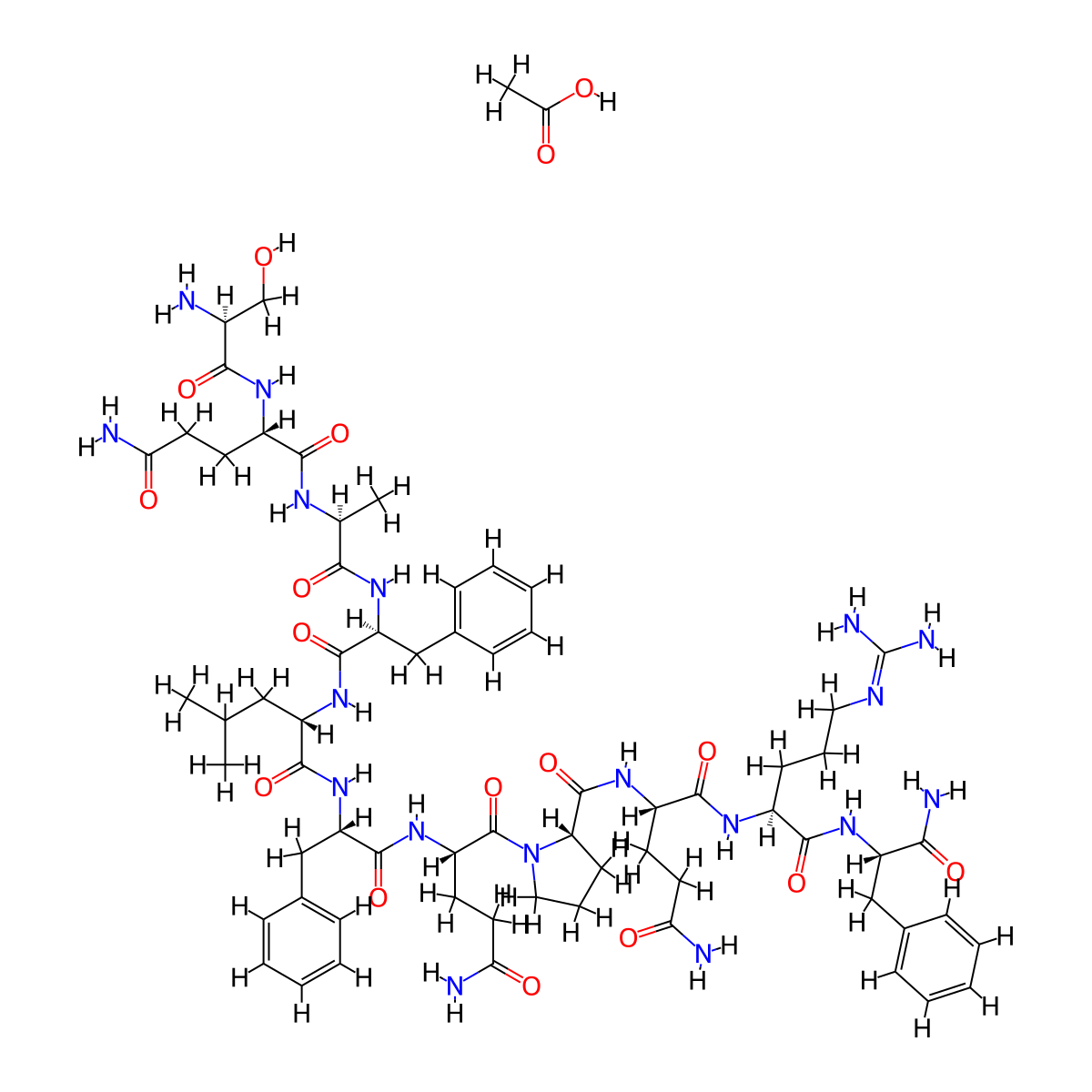 Neuropeptide SF (human) aceate molecular structure, CAS 2924824-03-1