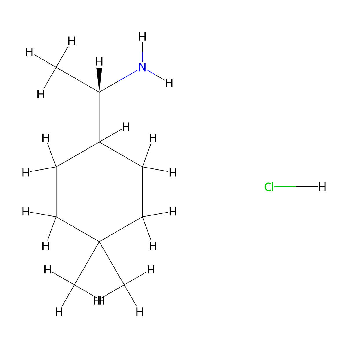 (S)-1-(4,4-Dimethylcyclohexyl)ethanamine hydrochloride molecular structure, CAS 2924824-12-2