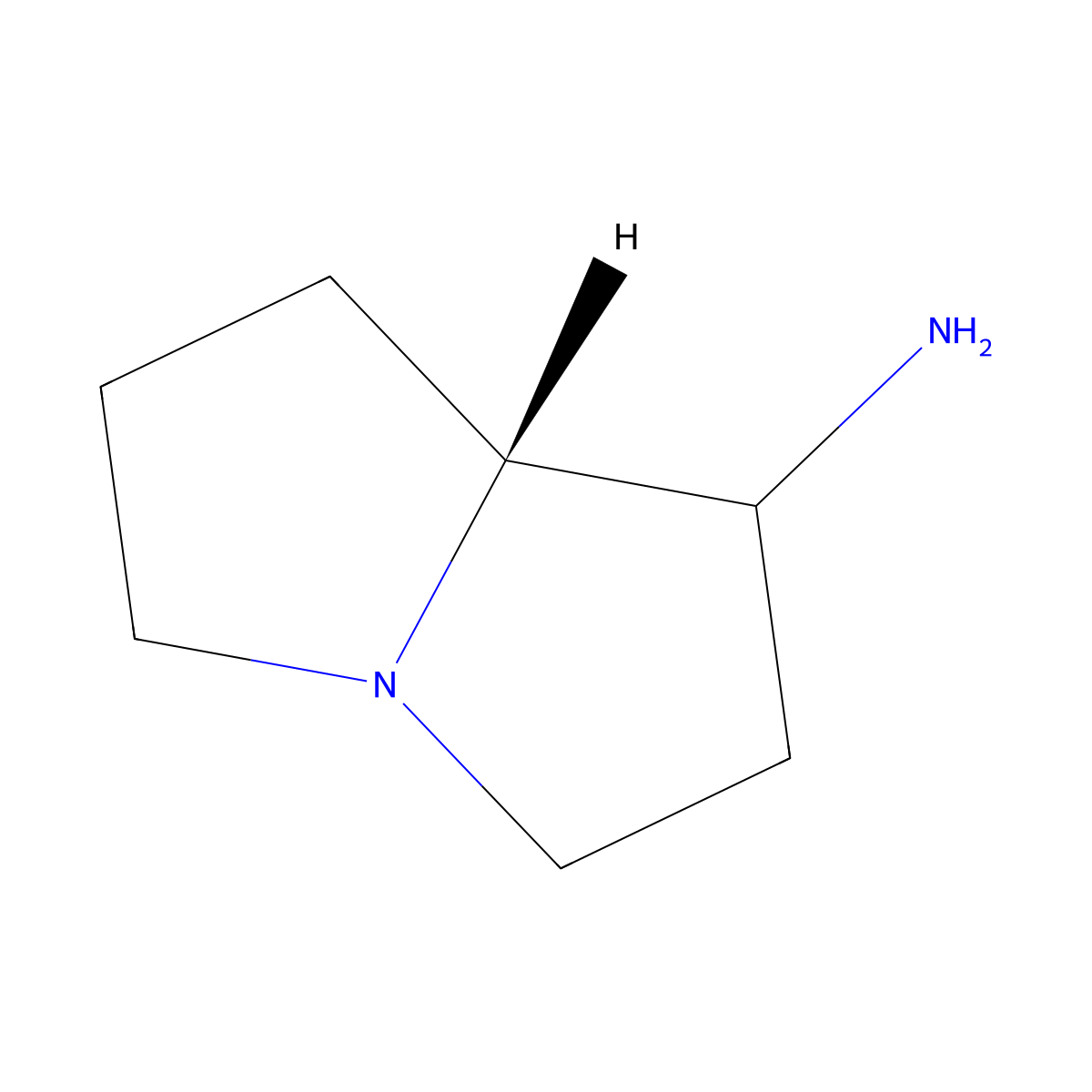 (7AR)-Hexahydro-1H-pyrrolizin-1-amine molecular structure, CAS 2924824-17-7