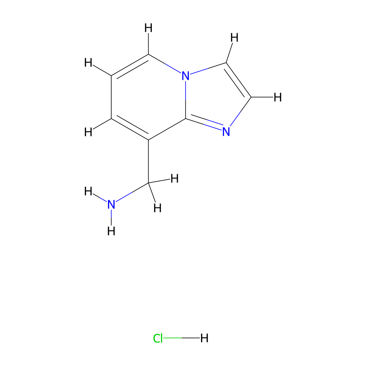 Imidazo[1,2-A]pyridin-8-ylmethanamine hydrochloride molecular structure, CAS 2924824-50-8