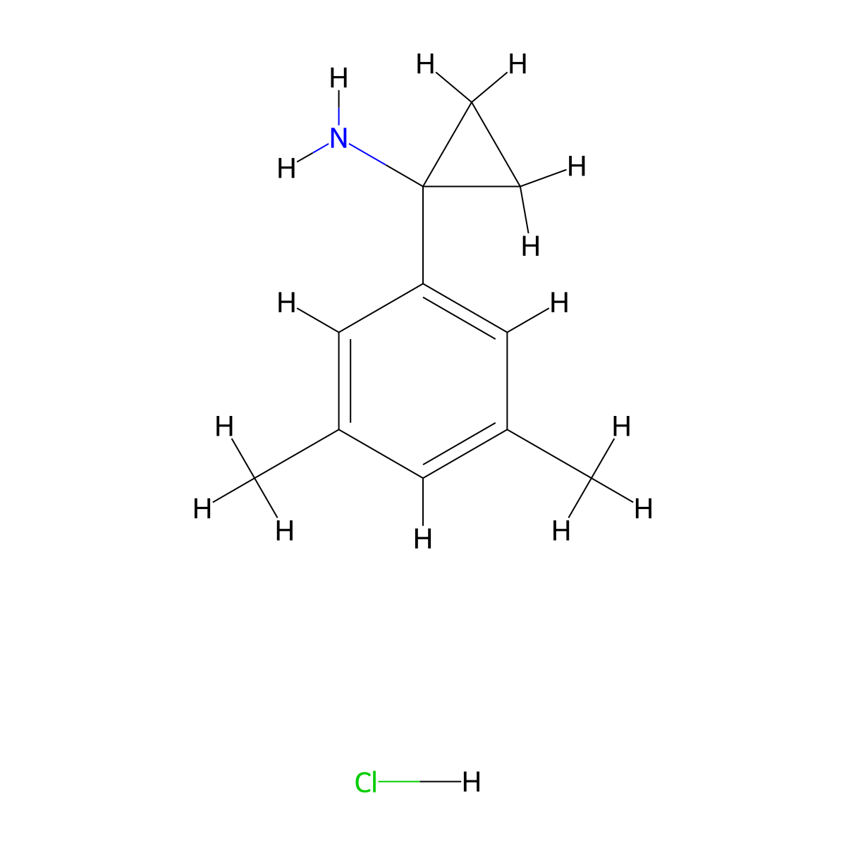 1-(3,5-Dimethylphenyl)cyclopropanamine hydrochloride molecular structure, CAS 2924824-51-9