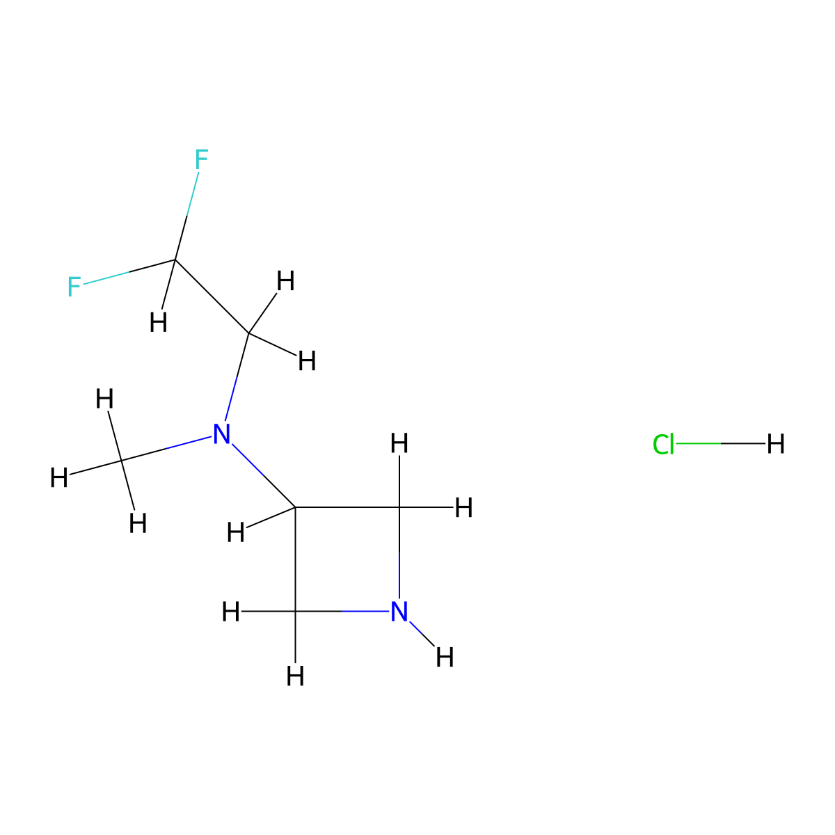 N-(2,2-Difluoroethyl)-N-methylazetidin-3-amine hydrochloride molecular structure, CAS 2924824-53-1
