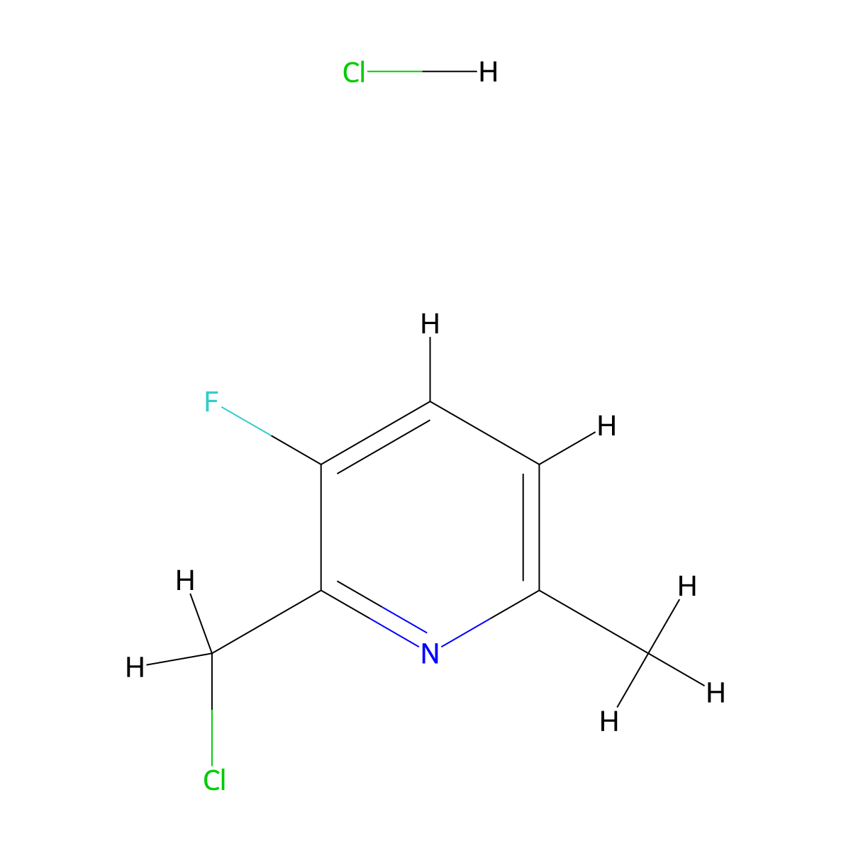 2-(Chloromethyl)-3-fluoro-6-methylpyridine;hydrochloride molecular structure, CAS 2924894-29-9