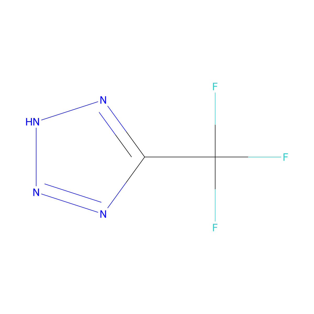 2H-Tetrazole, 5-(trifluoromethyl)-, sodium salt (1:1) molecular structure, CAS 2925-21-5