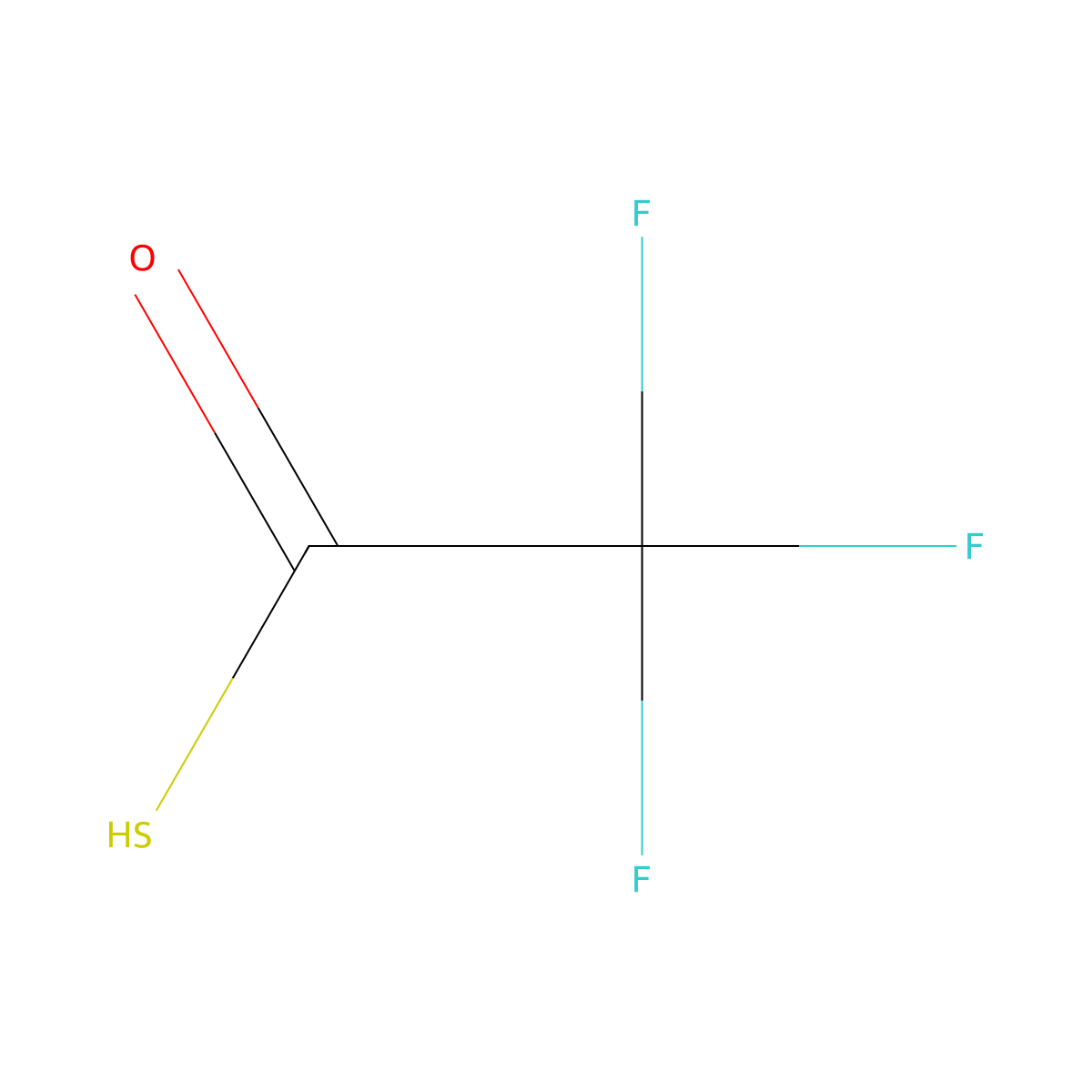 Trifluorothiolacetic acid molecular structure, CAS 2925-25-9