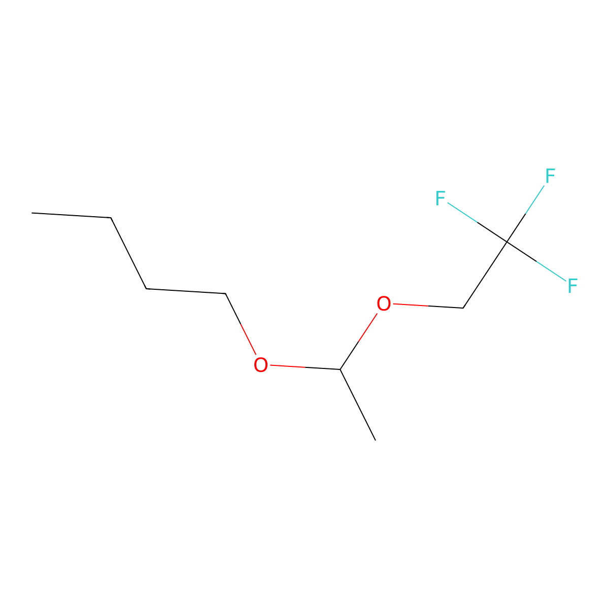 2-(1-Butoxyethoxy)-1,1,1-trifluoroethane molecular structure, CAS 2925-42-0