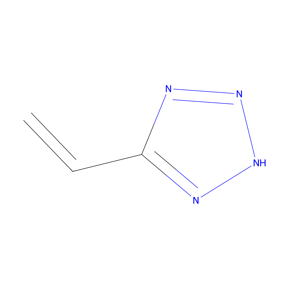 5-vinyl-1H-tetrazole molecular structure, CAS 29250-47-3