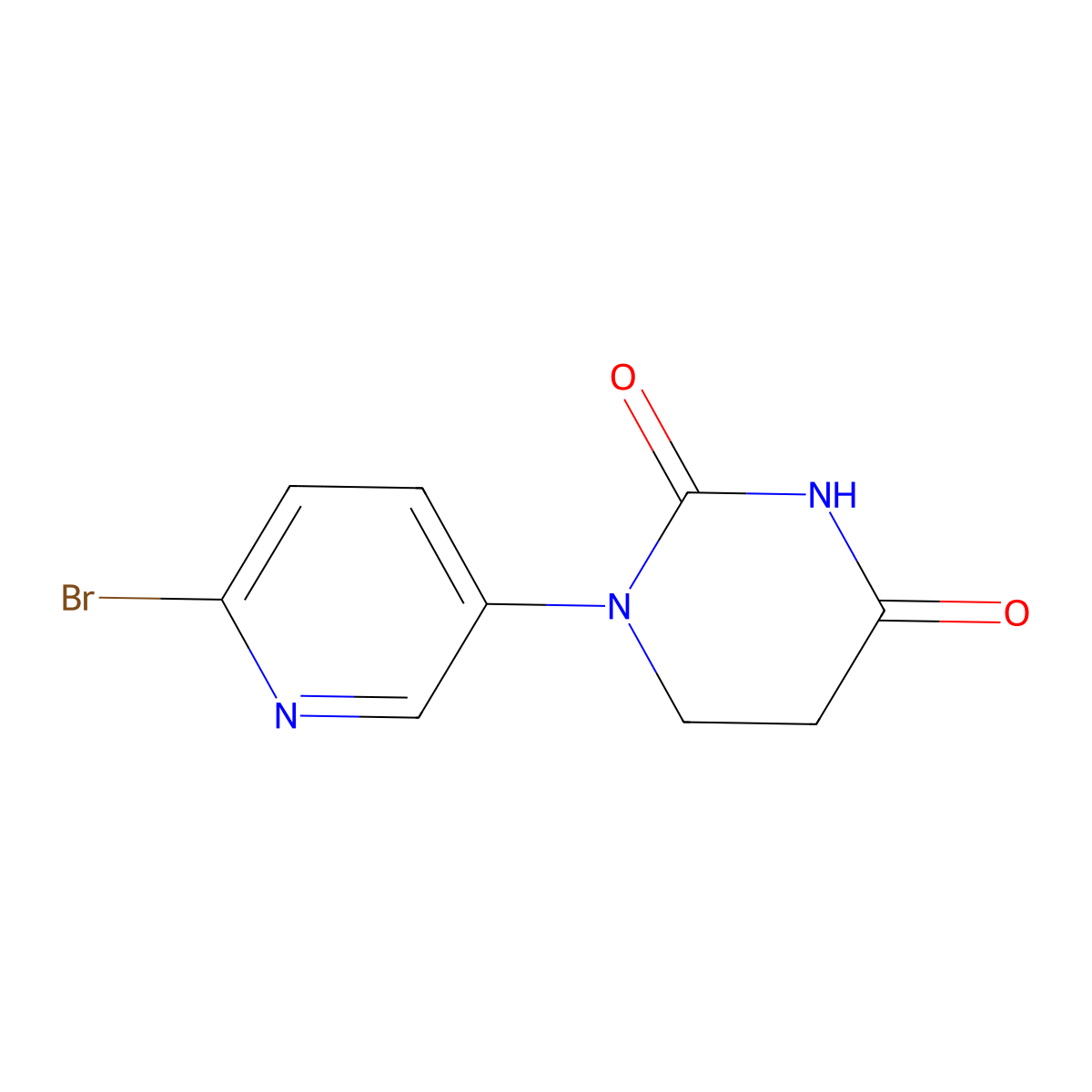 1-(6-Bromopyridin-3-yl)-1,3-diazinane-2,4-dione molecular structure, CAS 2925078-08-4