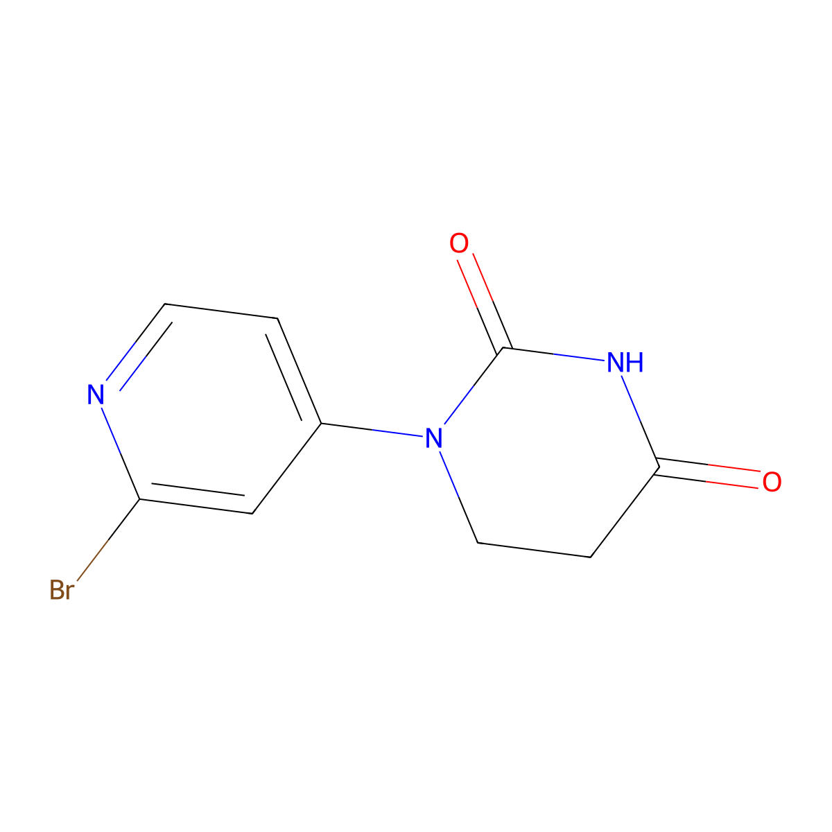 1-(2-Bromopyridin-4-yl)-1,3-diazinane-2,4-dione molecular structure, CAS 2925078-60-8