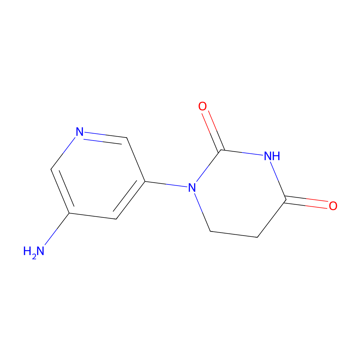 1-(5-Aminopyridin-3-yl)-1,3-diazinane-2,4-dione molecular structure, CAS 2925079-44-1