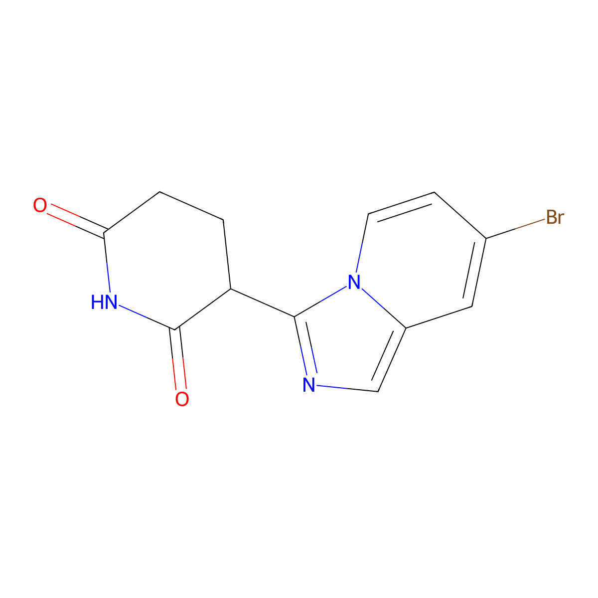 3-{7-Bromoimidazo[1,5-a]pyridin-3-yl}piperidine-2,6-dione molecular structure, CAS 2925084-81-5
