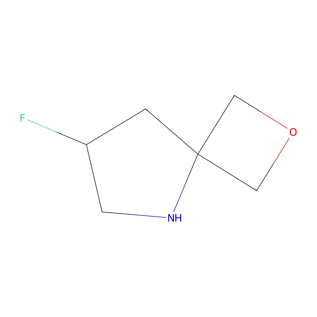 7-Fluoro-2-oxa-5-azaspiro[3.4]octane molecular structure, CAS 2925086-14-0