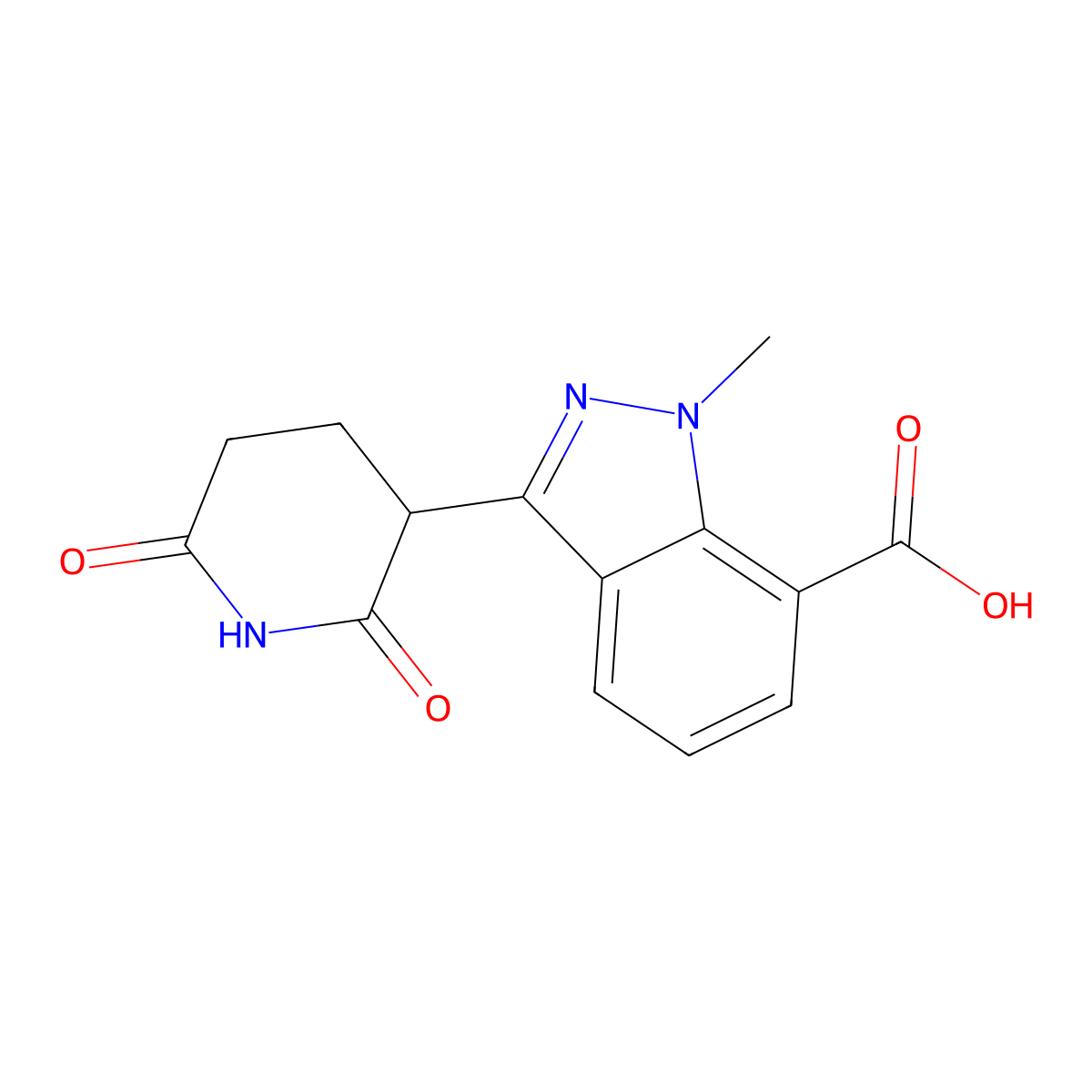 3-(2,6-Dioxopiperidin-3-YL)-1-methyl-1H-indazole-7-carboxylic acid molecular structure, CAS 2925088-40-8