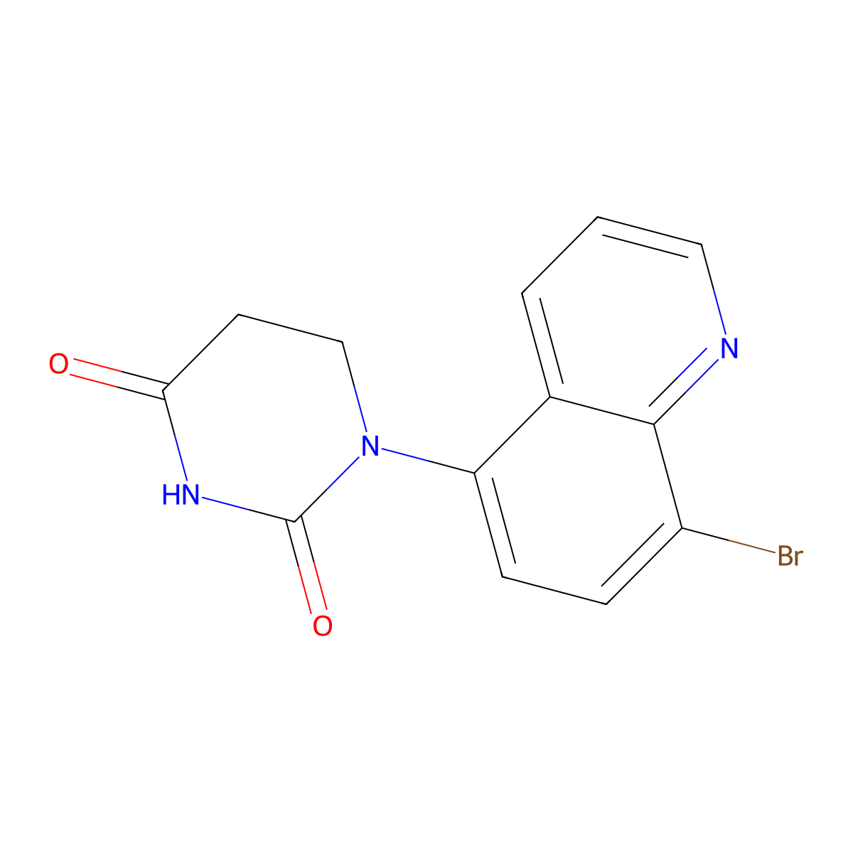 1-(8-Bromoquinolin-5-YL)dihydropyrimidine-2,4(1H,3H)-dione molecular structure, CAS 2925091-49-0