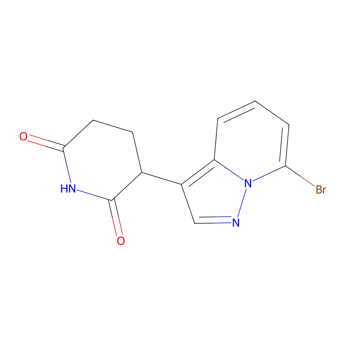 3-{7-Bromopyrazolo[1,5-a]pyridin-3-yl}piperidine-2,6-dione molecular structure, CAS 2925093-97-4