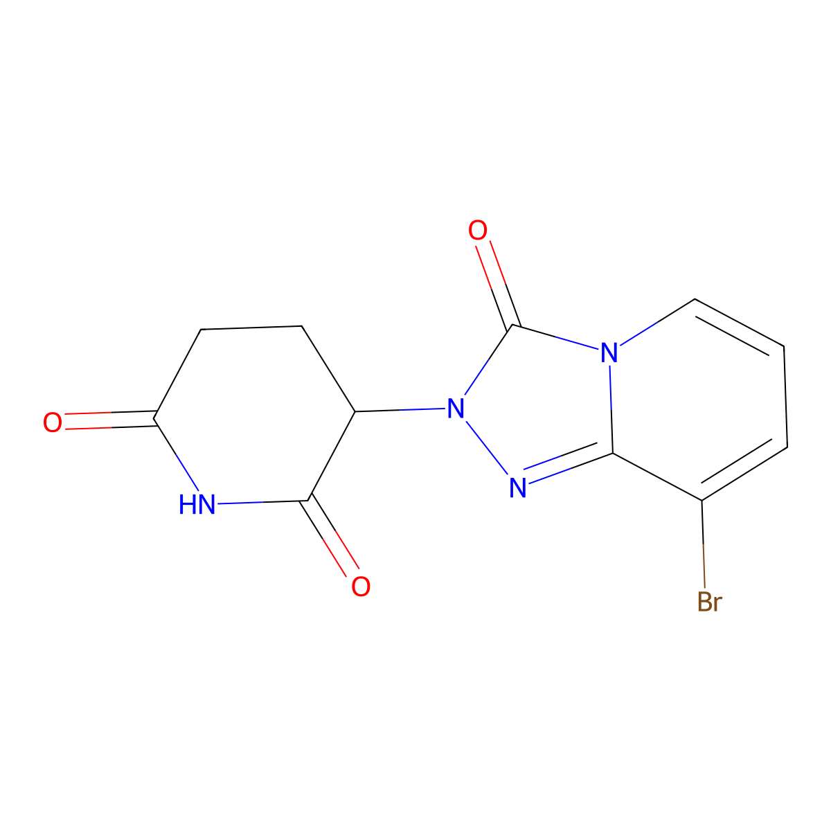 3-{8-bromo-3-oxo-2H,3H-[1,2,4]triazolo[4,3-a]pyridin-2-yl}piperidine-2,6-dione molecular structure, CAS 2925094-42-2