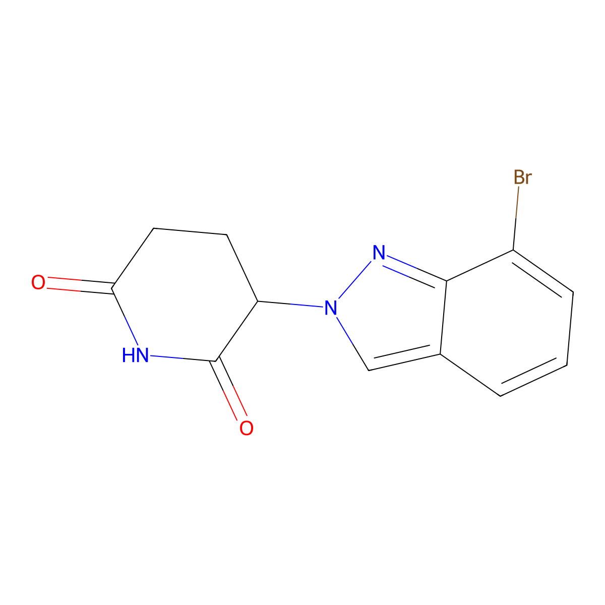 3-(7-Bromo-2H-indazol-2-yl)piperidine-2,6-dione molecular structure, CAS 2925094-61-5