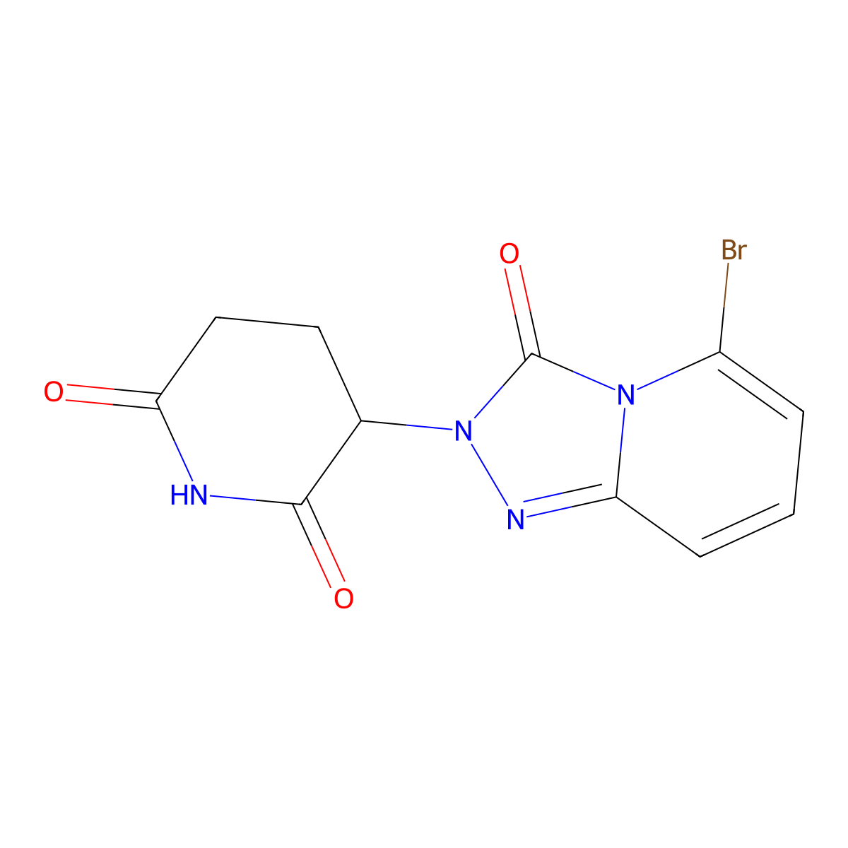 3-(5-Bromo-3-oxo-[1,2,4]triazolo[4,3-a]pyridin-2-yl)piperidine-2,6-dione molecular structure, CAS 2925095-42-5