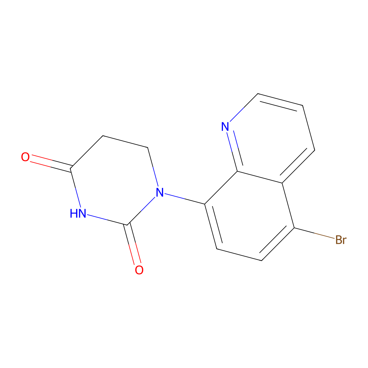 1-(5-Bromoquinolin-8-yl)-1,3-diazinane-2,4-dione molecular structure, CAS 2925101-40-0
