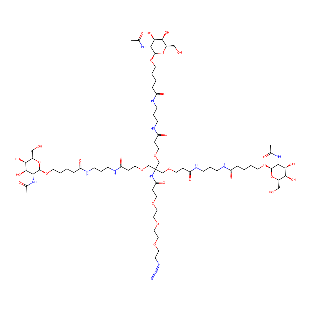 Tri-GalNAc-Azide molecular structure, CAS 2925590-71-0