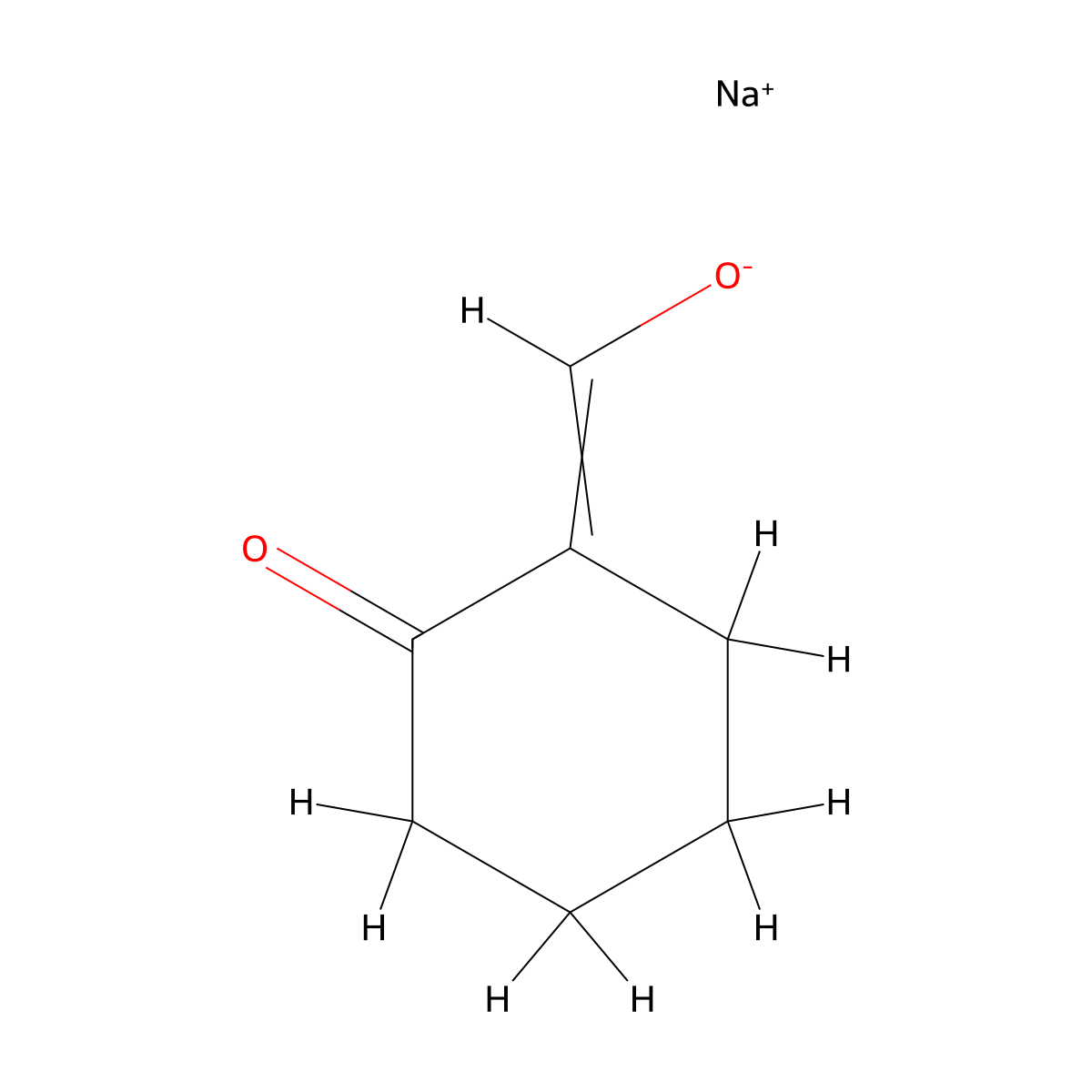 Sodium 2-oxocyclohexylidenemethanolate molecular structure, CAS 2925637-54-1