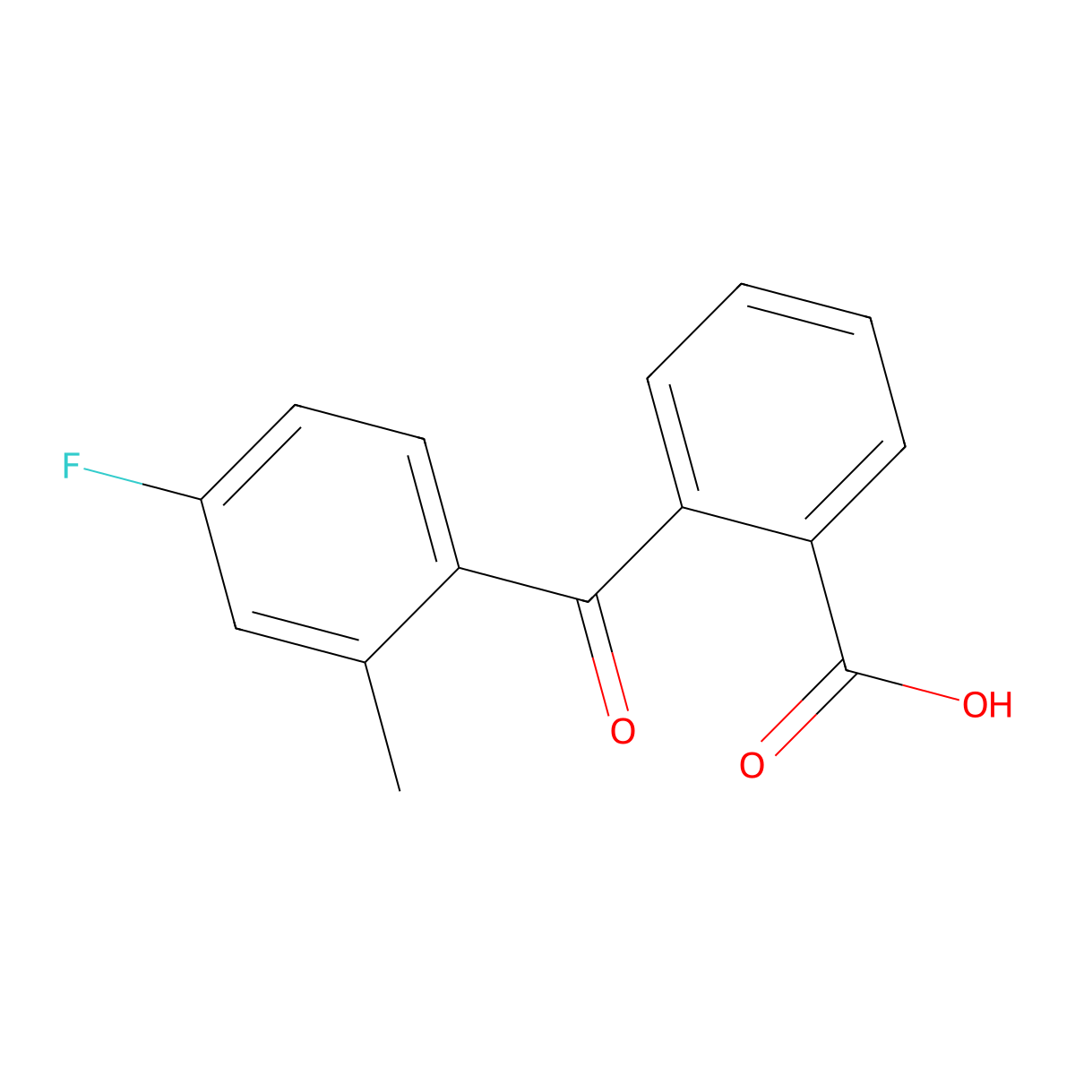 2-(4-Fluoro-2-methylbenzoyl)benzoic acid molecular structure, CAS 2926-23-0
