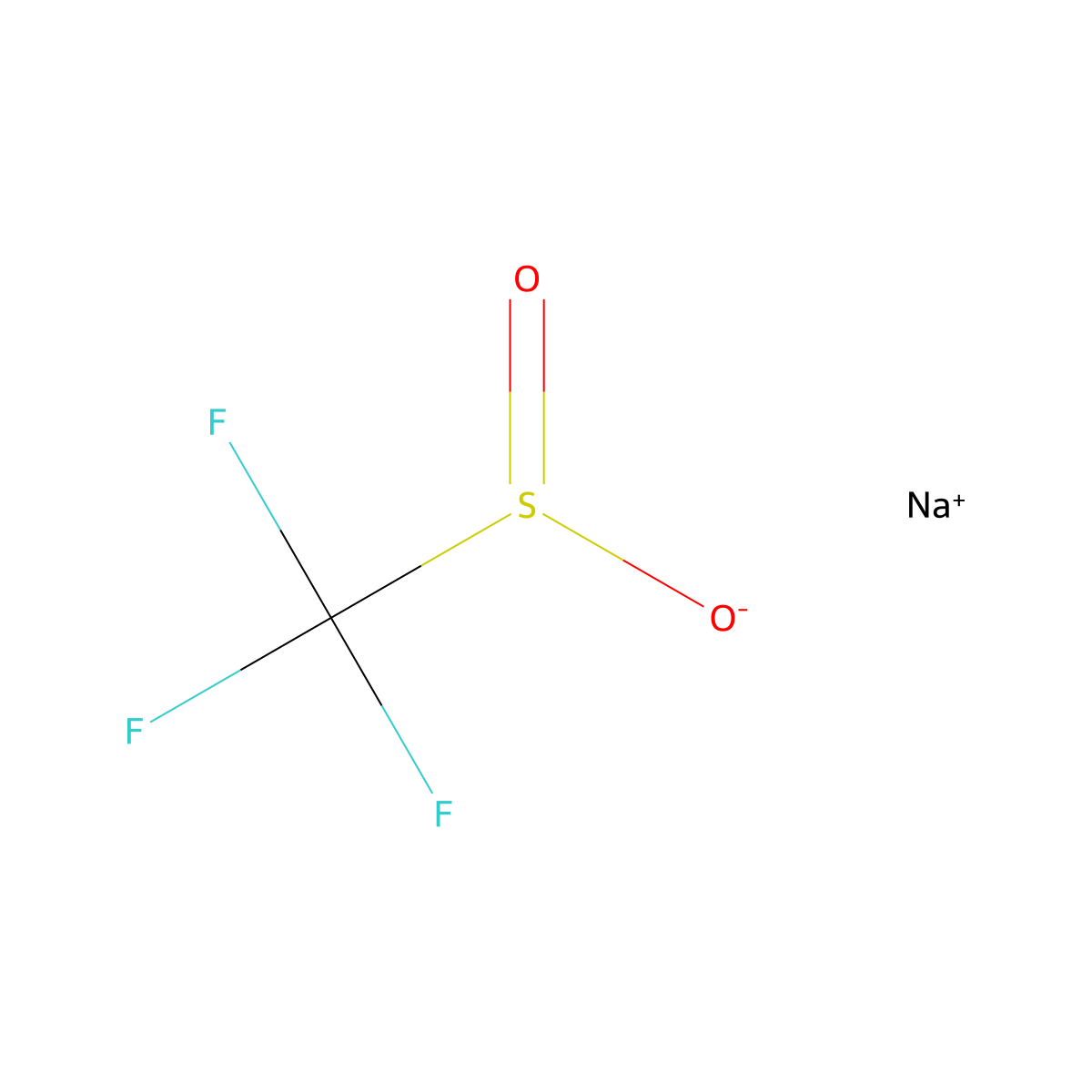sodium trifluoromethanesulfinate molecular structure, CAS 2926-29-6