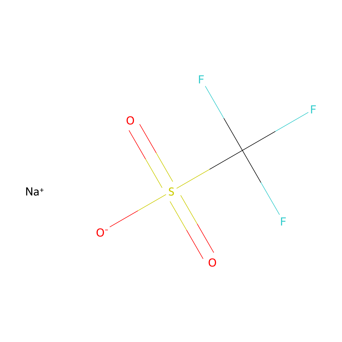sodium trifluoromethanesulfonate molecular structure, CAS 2926-30-9