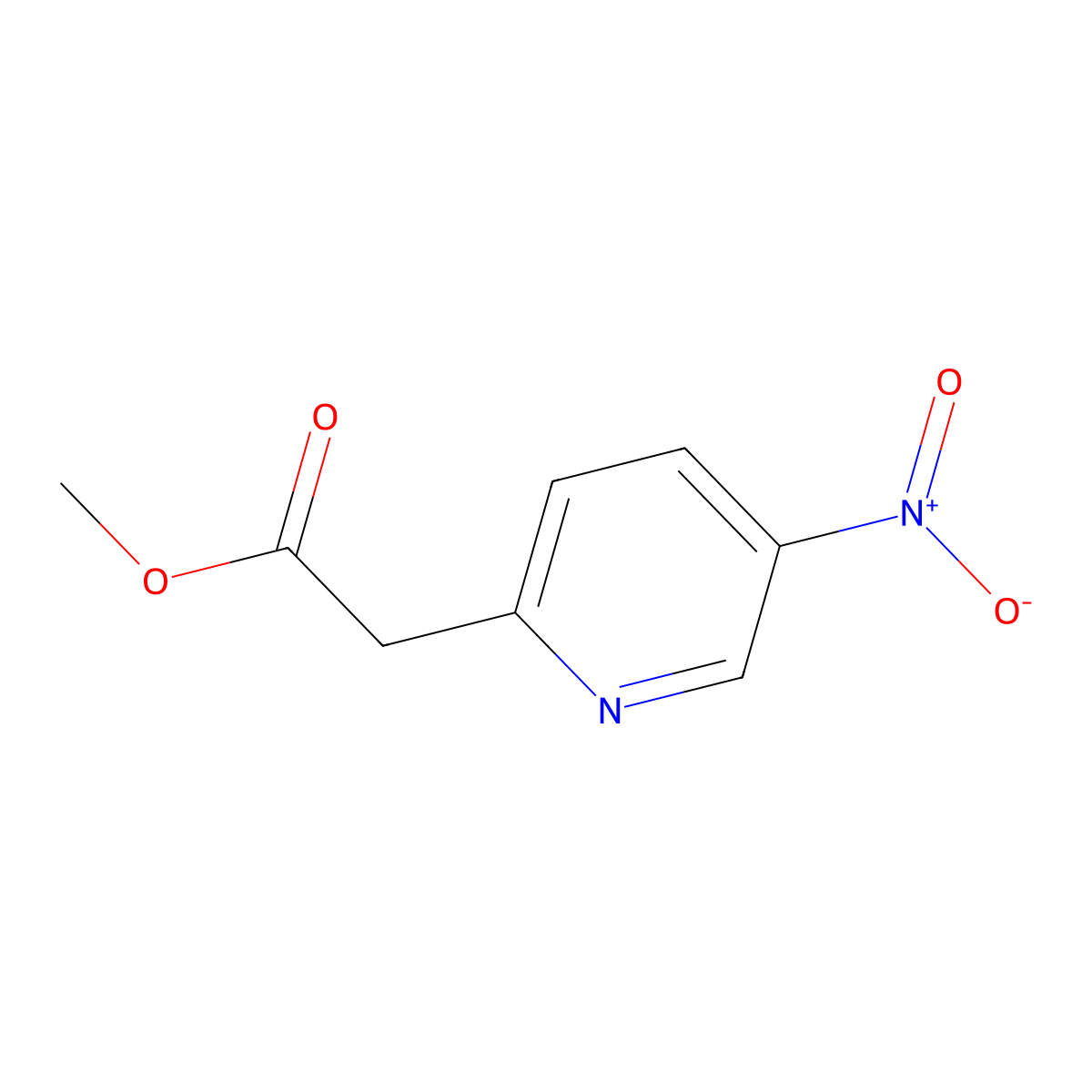 Methyl (5-nitropyridin-2-yl)acetate molecular structure, CAS 292600-22-7