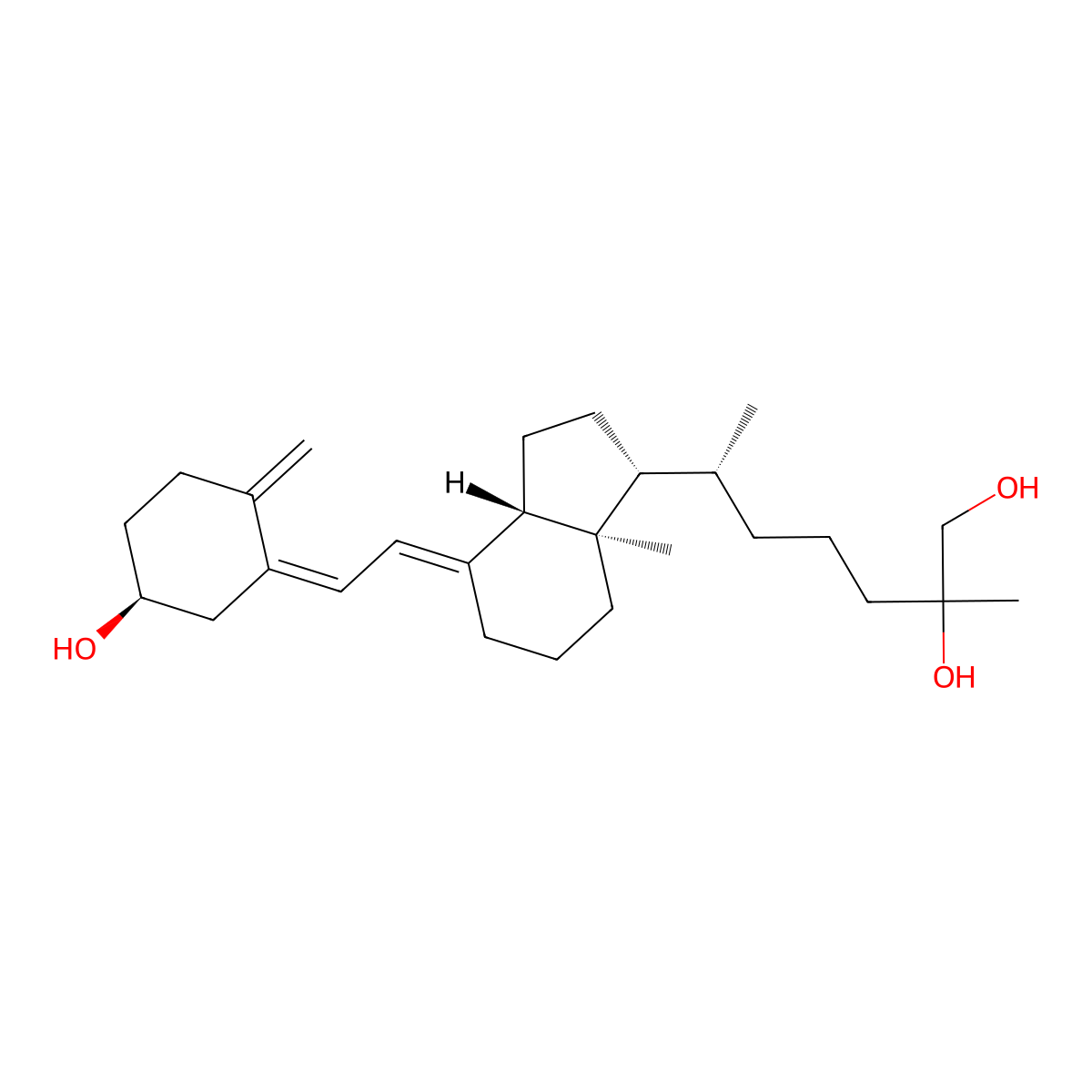 25,26-Dihydroxyvitamin D3 molecular structure, CAS 29261-12-9