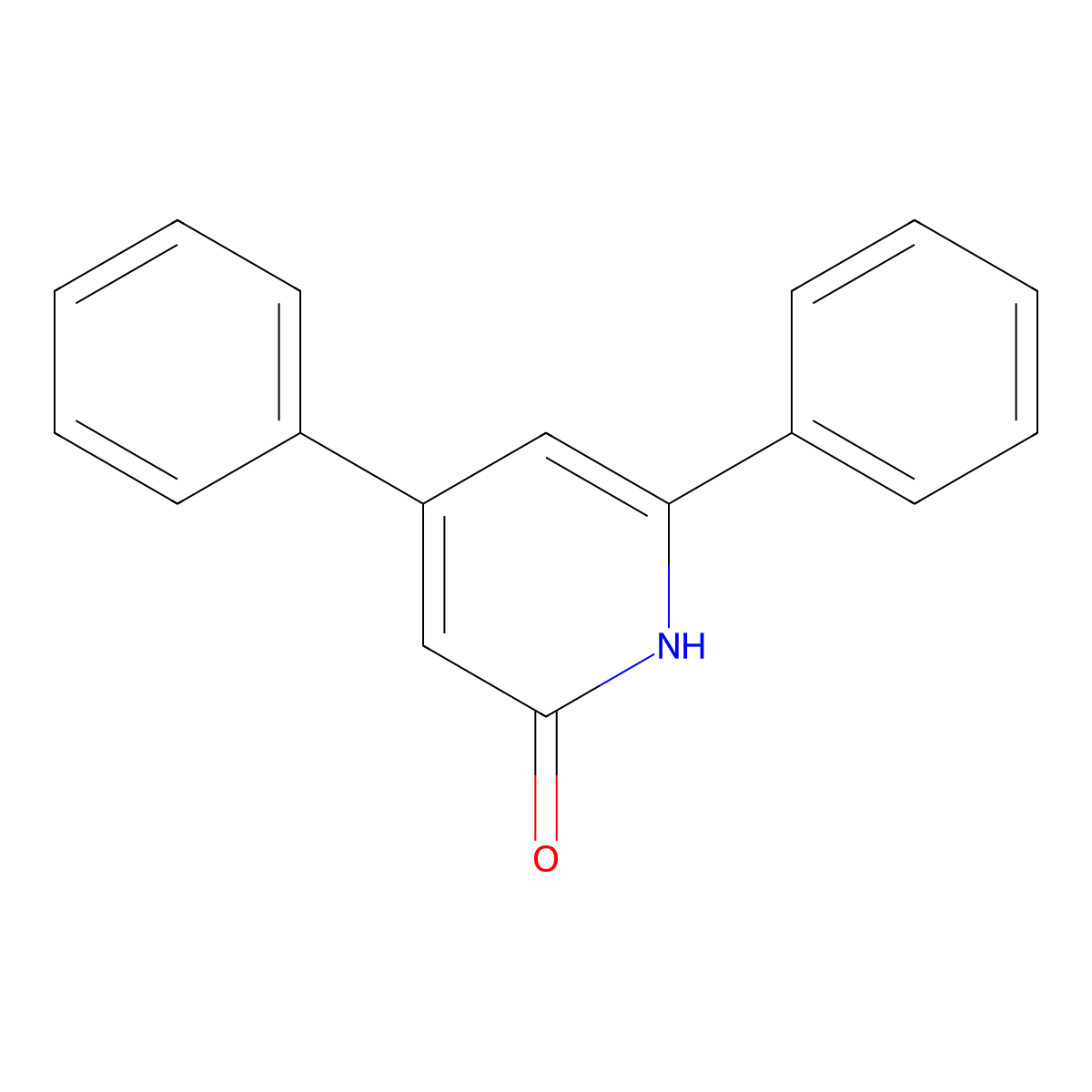 4,6-Diphenyl-2-pyridone molecular structure, CAS 29261-44-7