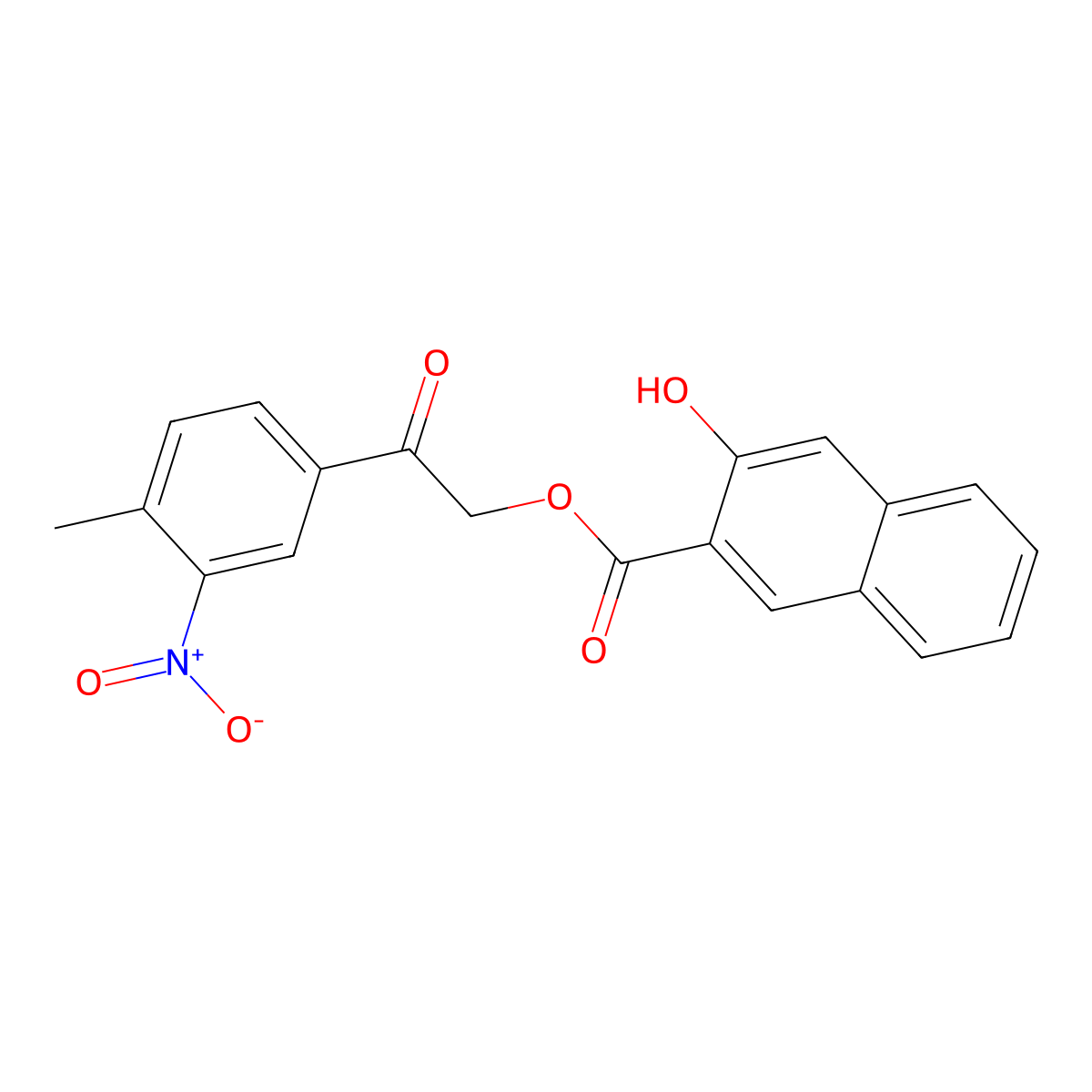 2-(4-Methyl-3-nitrophenyl)-2-oxoethyl 3-hydroxynaphthalene-2-carboxylate molecular structure, CAS 292612-43-2