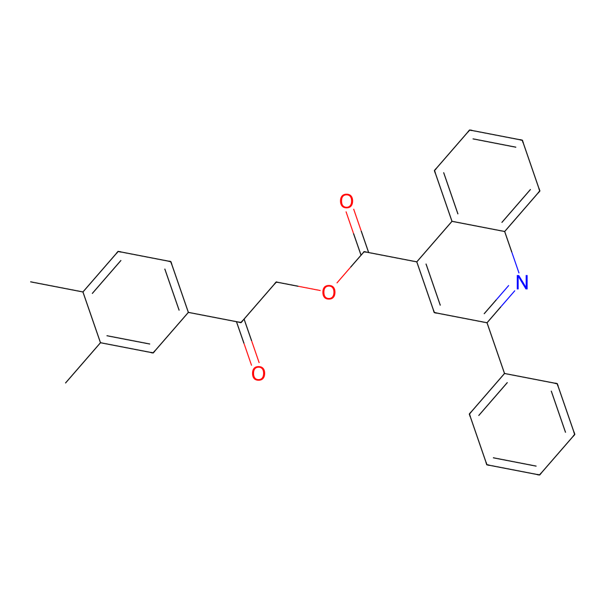 2-(3,4-Dimethylphenyl)-2-oxoethyl 2-phenylquinoline-4-carboxylate molecular structure, CAS 292612-46-5