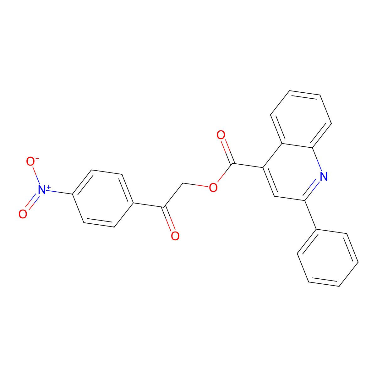 2-(4-Nitrophenyl)-2-oxoethyl 2-phenylquinoline-4-carboxylate molecular structure, CAS 292612-48-7