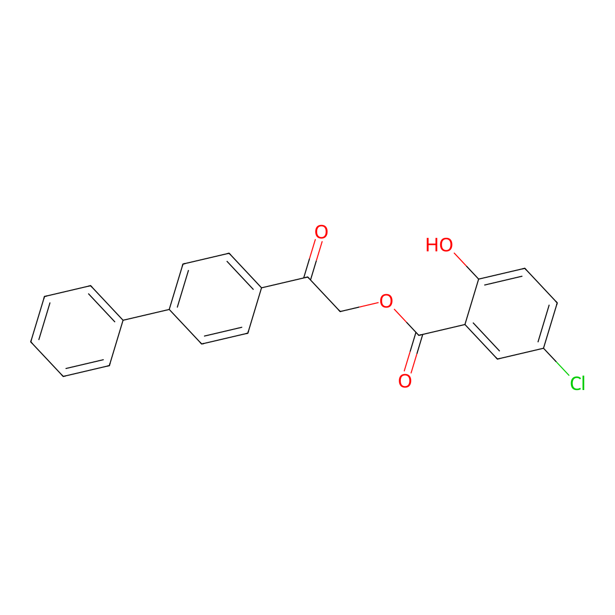 [2-Oxo-2-(4-phenylphenyl)ethyl] 5-chloro-2-hydroxybenzoate molecular structure, CAS 292612-68-1