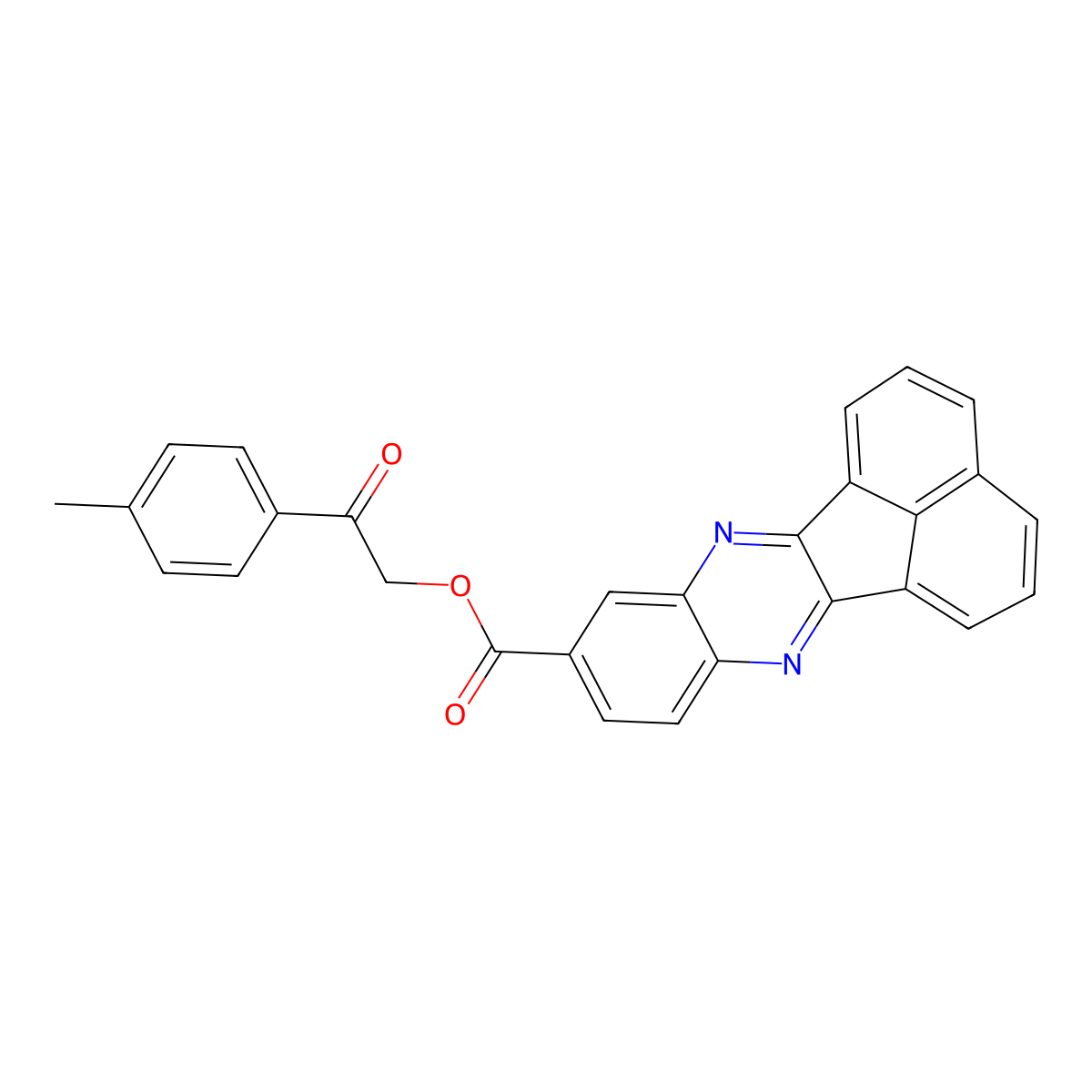 2-(4-Methylphenyl)-2-oxoethyl acenaphtho[1,2-b]quinoxaline-9-carboxylate molecular structure, CAS 292612-81-8