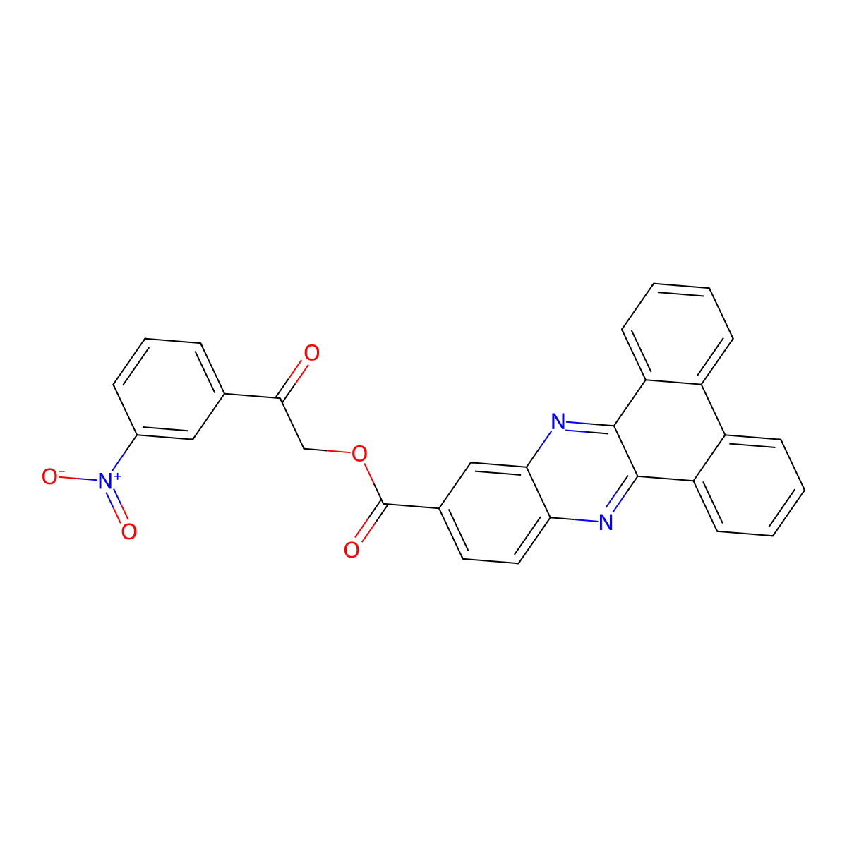 [2-(3-Nitrophenyl)-2-oxoethyl] phenanthro[9,10-b]quinoxaline-11-carboxylate molecular structure, CAS 292612-89-6