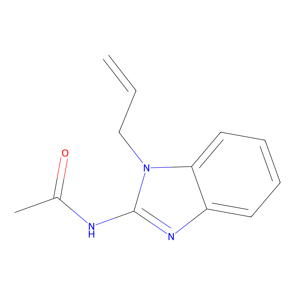 N-(1-prop-2-enylbenzimidazol-2-yl)acetamide molecular structure, CAS 292613-05-9