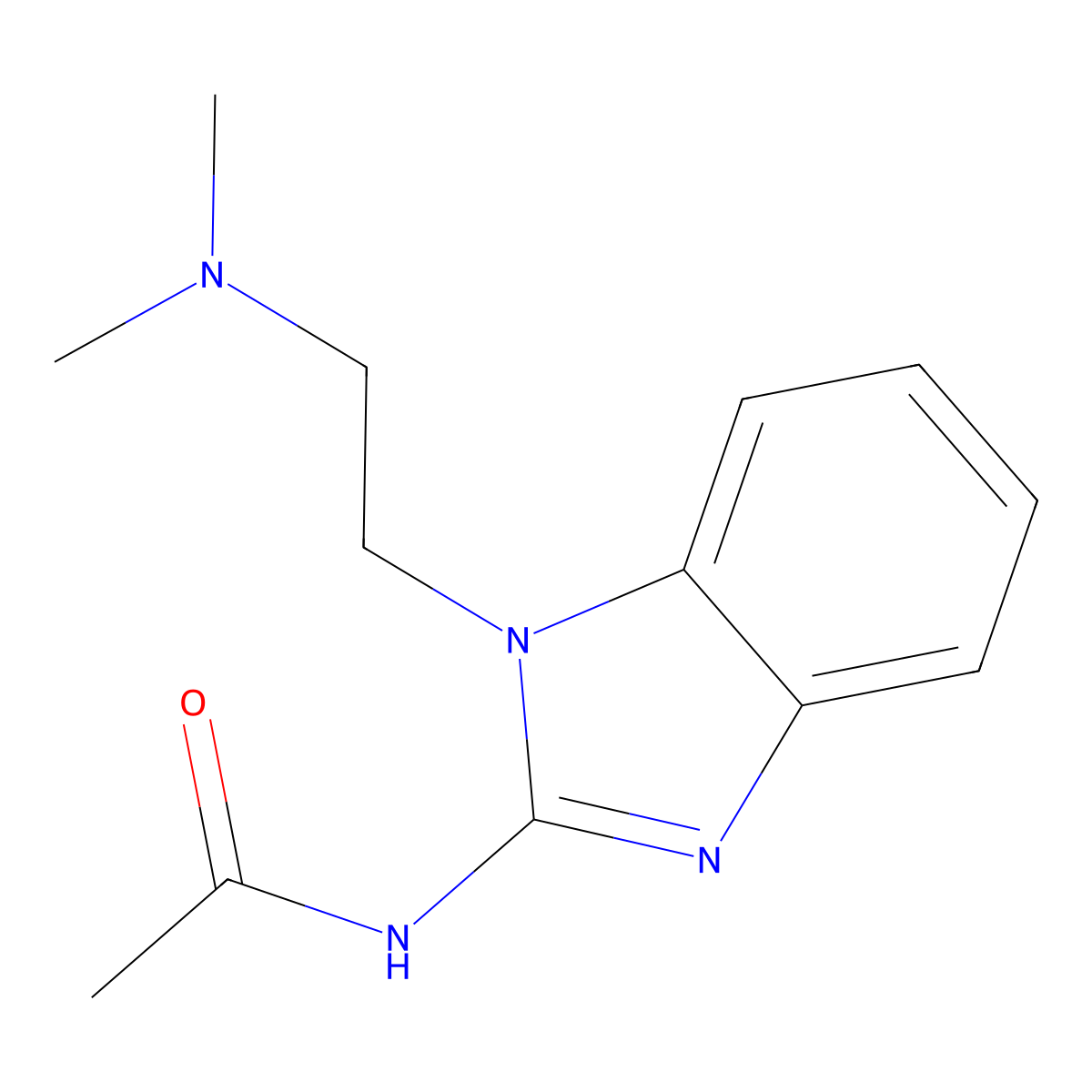 N-{1-[2-(dimethylamino)ethyl]-1H-benzimidazol-2-yl}acetamide molecular structure, CAS 292613-08-2