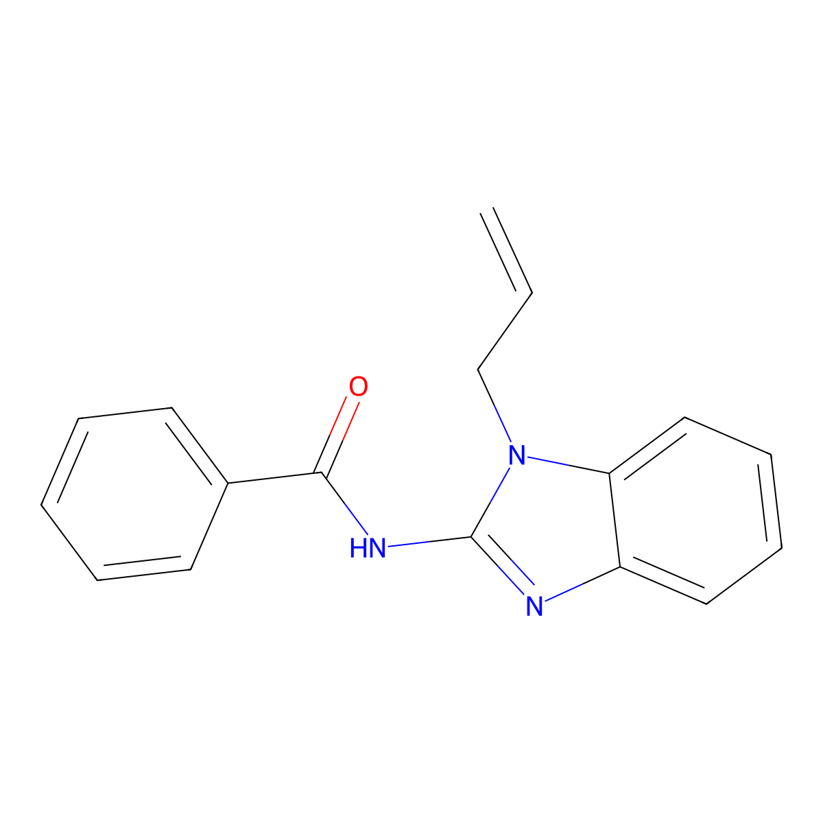 N-(1-prop-2-enylbenzimidazol-2-yl)benzamide molecular structure, CAS 292613-11-7